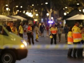 Spain Barcelona Pedestrians Hit